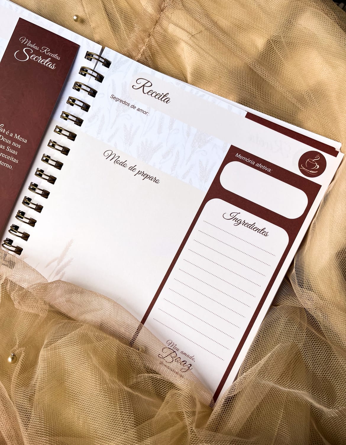 Livro de anotações Minhas Receitas Secretas - Ângulo 2